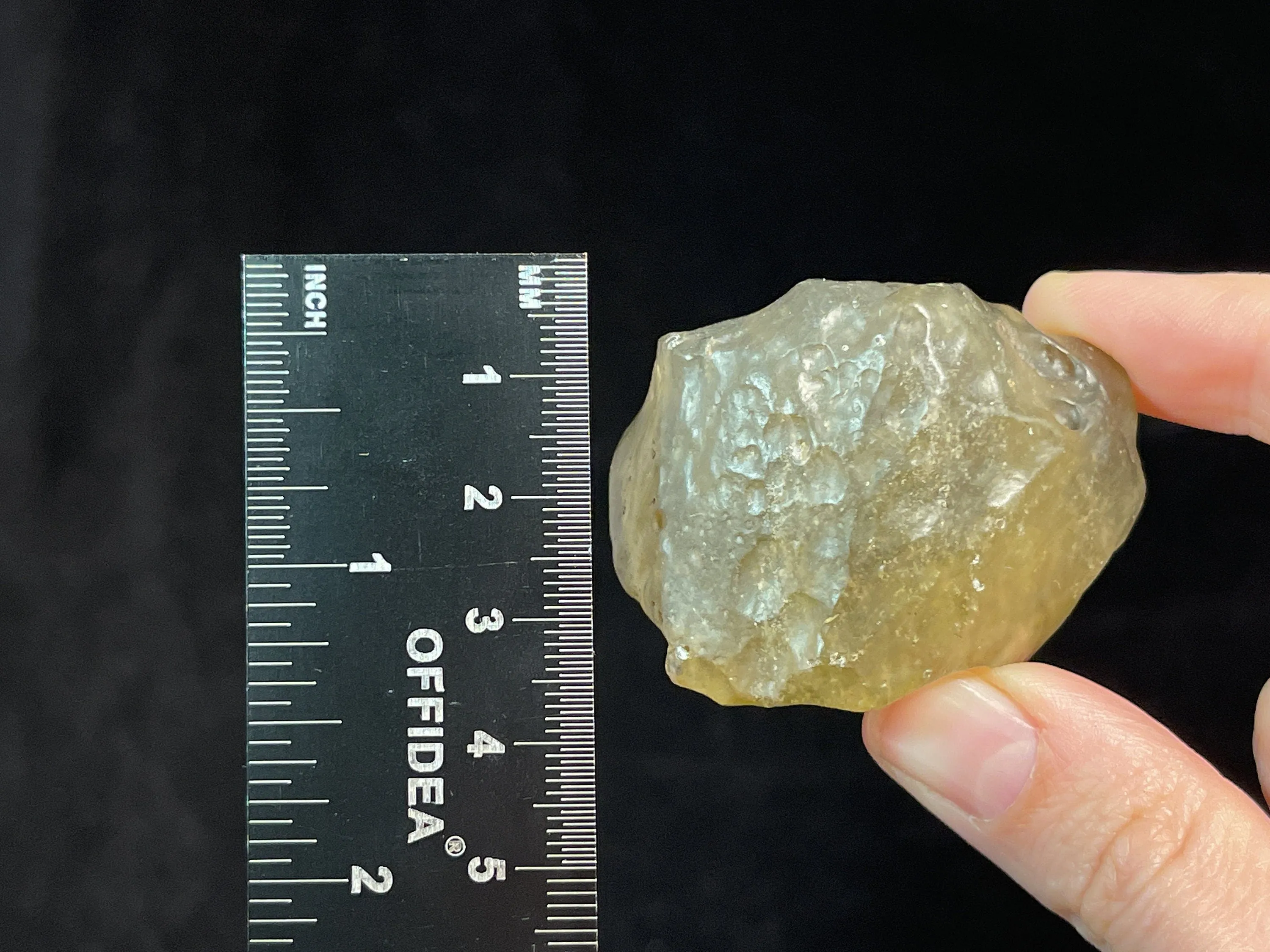LIBYAN DESERT GLASS, Raw Crystal - Rare, 2A Grade, Large, 59.8g - Metaphysical, Healing Crystals and Stones, 46797