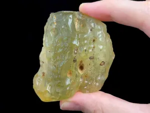 LIBYAN DESERT GLASS, Raw Crystal - Rare, 2A Grade, Large, 76.5g - Metaphysical, Healing Crystals and Stones, 47209
