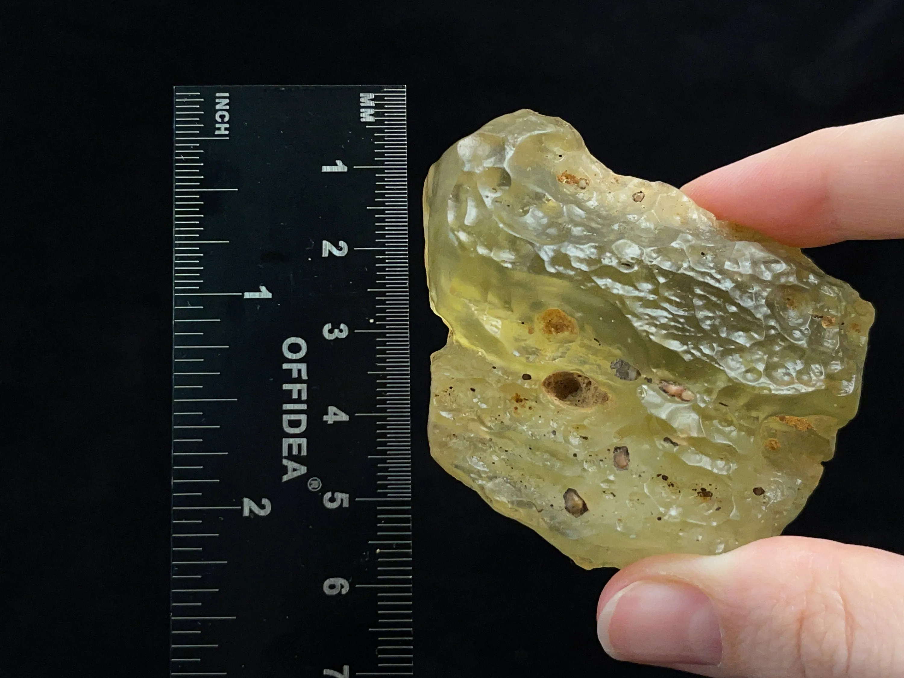 LIBYAN DESERT GLASS, Raw Crystal - Rare, 2A Grade, Large, 76.5g - Metaphysical, Healing Crystals and Stones, 47209