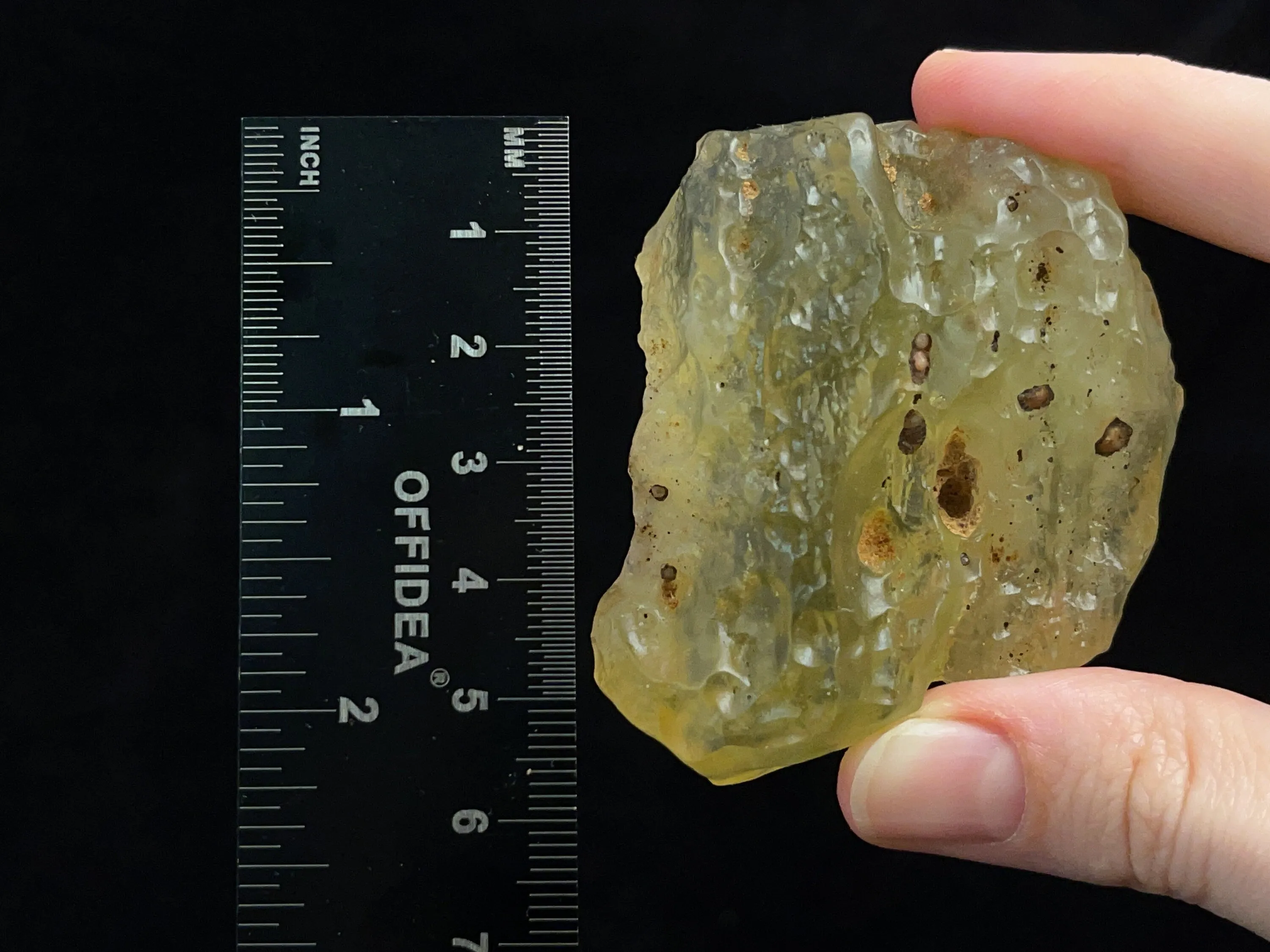 LIBYAN DESERT GLASS, Raw Crystal - Rare, 2A Grade, Large, 76.5g - Metaphysical, Healing Crystals and Stones, 47209