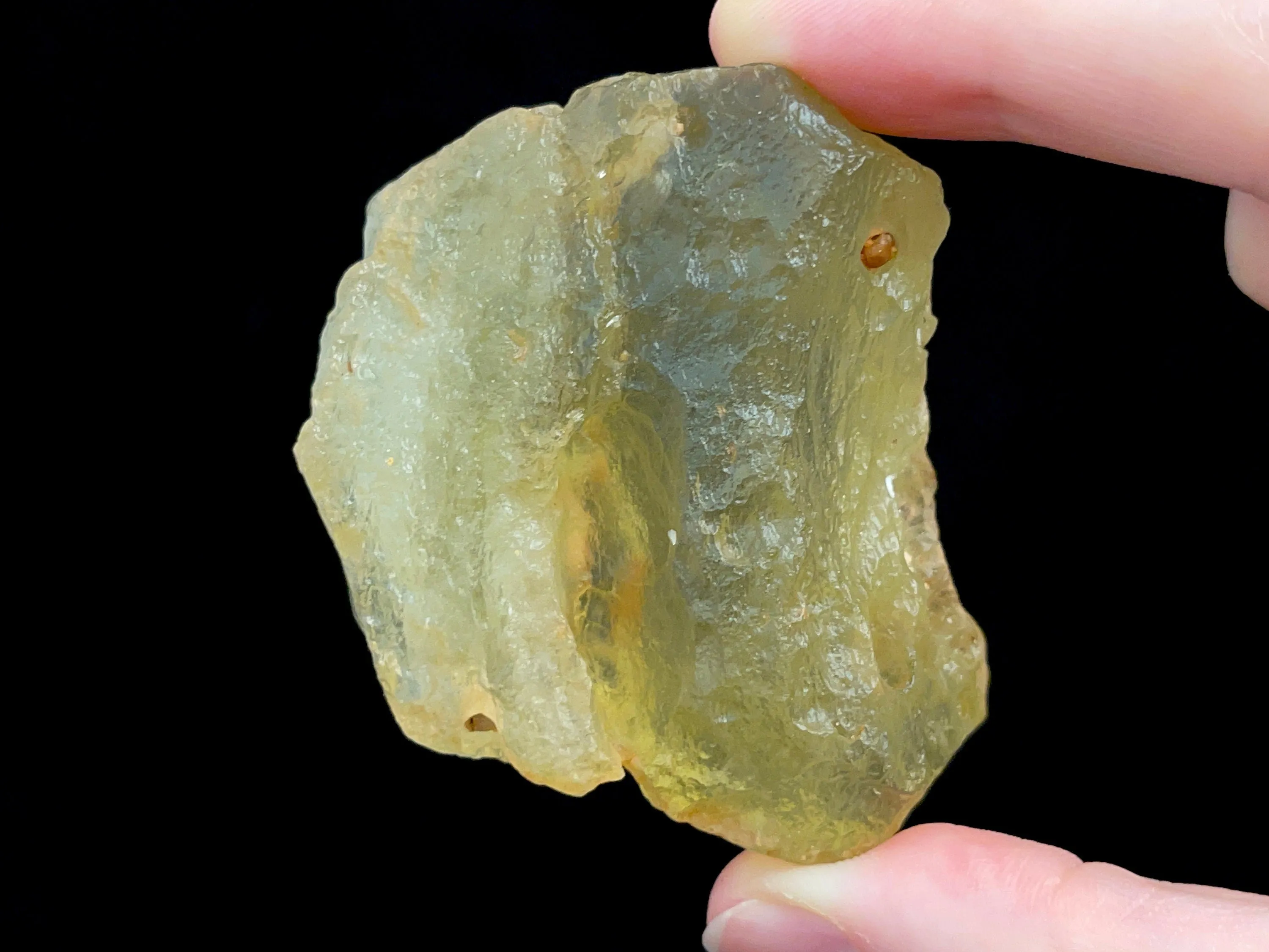 LIBYAN DESERT GLASS, Raw Crystal - Rare, 2A Grade, Large, 76.5g - Metaphysical, Healing Crystals and Stones, 47209