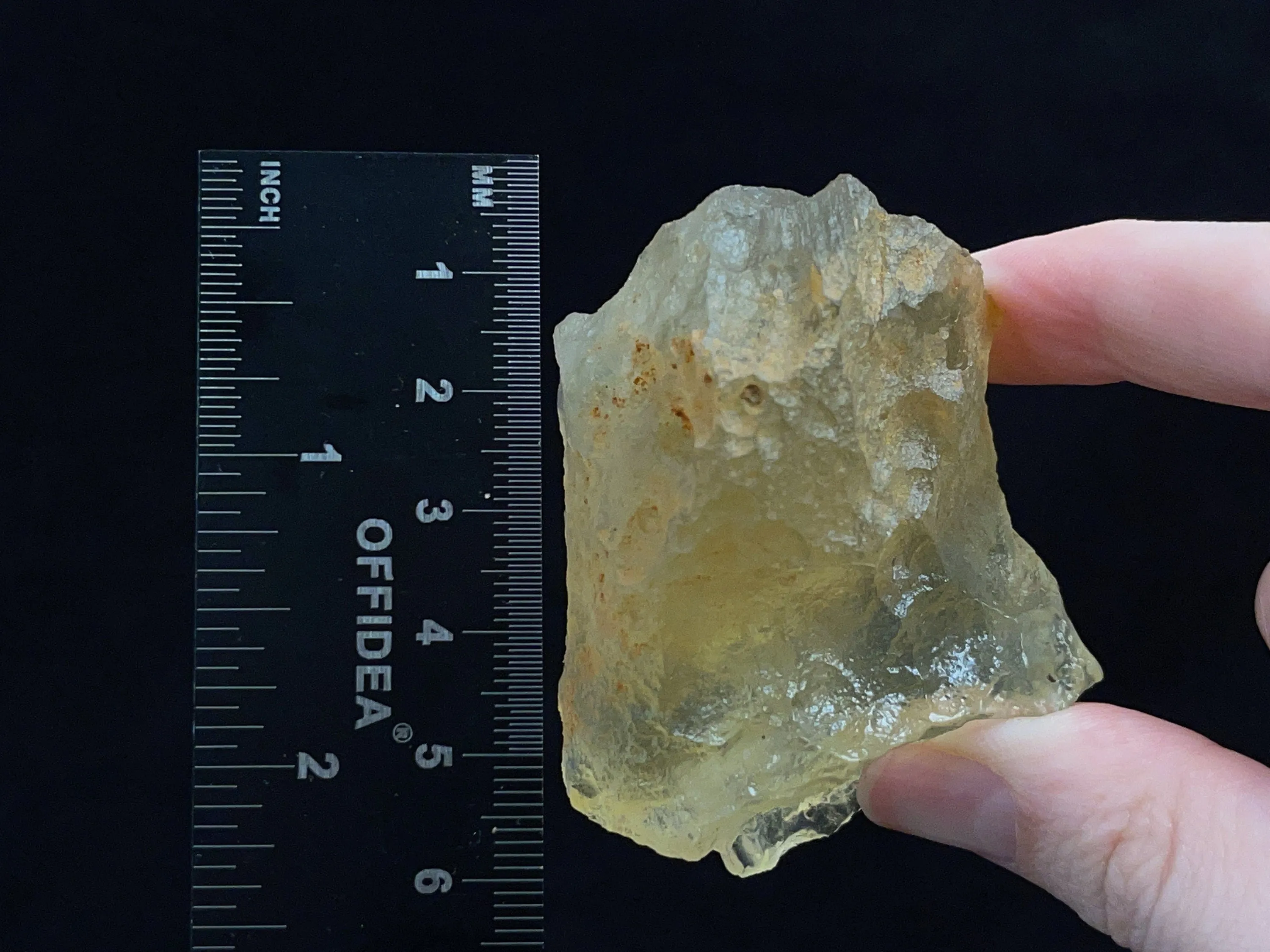 LIBYAN DESERT GLASS, Raw Crystal - Rare, 2A Grade, Large, 77.6g - Metaphysical, Healing Crystals and Stones, 47208