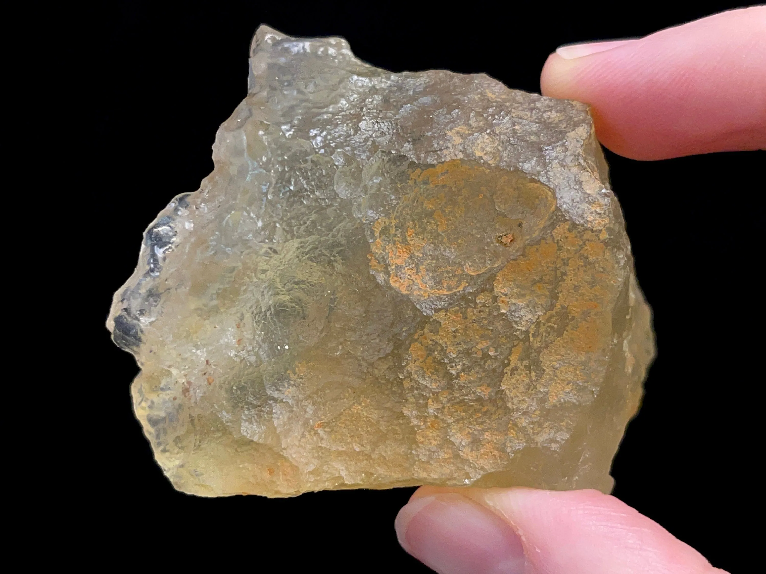 LIBYAN DESERT GLASS, Raw Crystal - Rare, 2A Grade, Large, 77.6g - Metaphysical, Healing Crystals and Stones, 47208