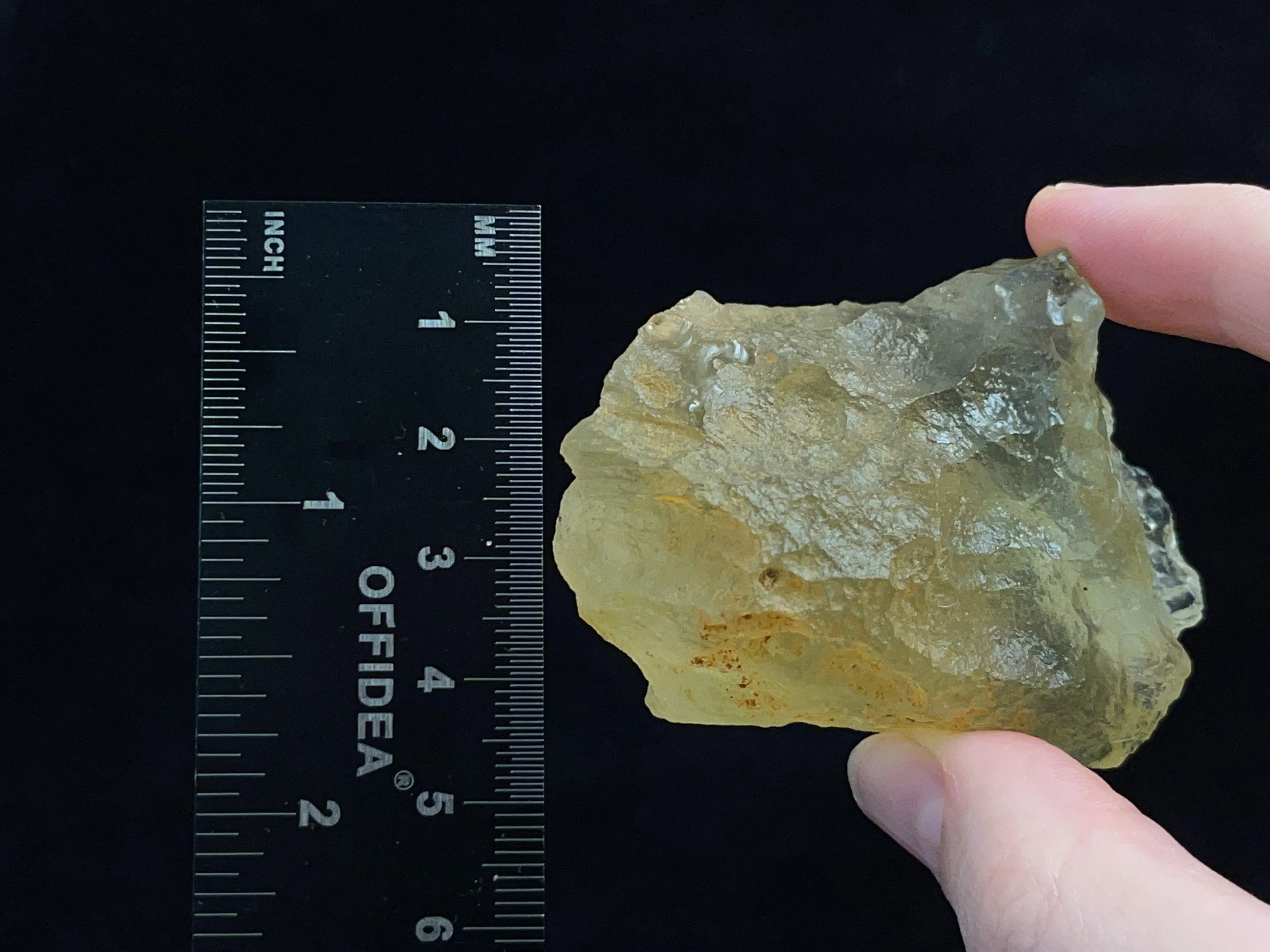 LIBYAN DESERT GLASS, Raw Crystal - Rare, 2A Grade, Large, 77.6g - Metaphysical, Healing Crystals and Stones, 47208