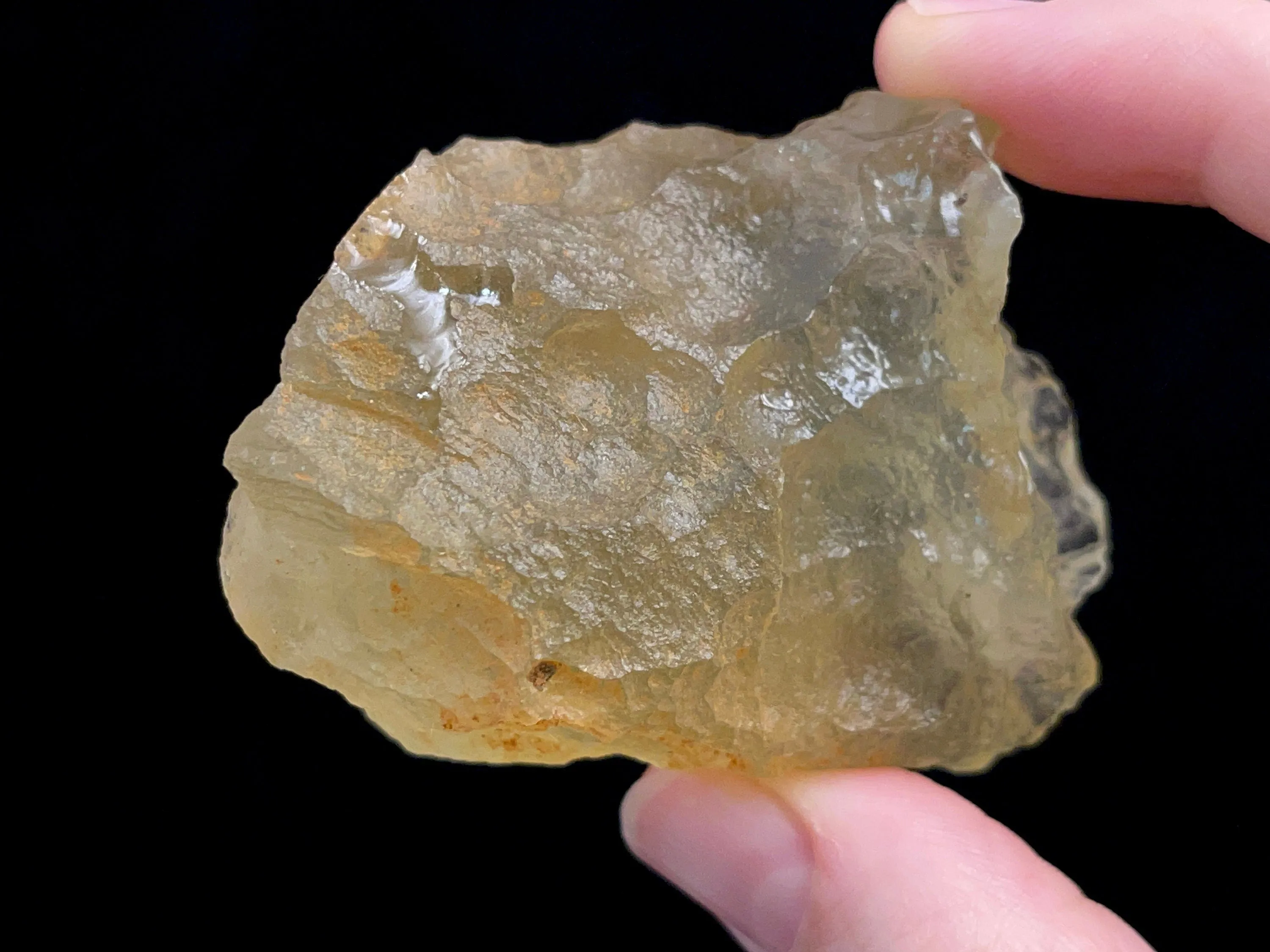 LIBYAN DESERT GLASS, Raw Crystal - Rare, 2A Grade, Large, 77.6g - Metaphysical, Healing Crystals and Stones, 47208