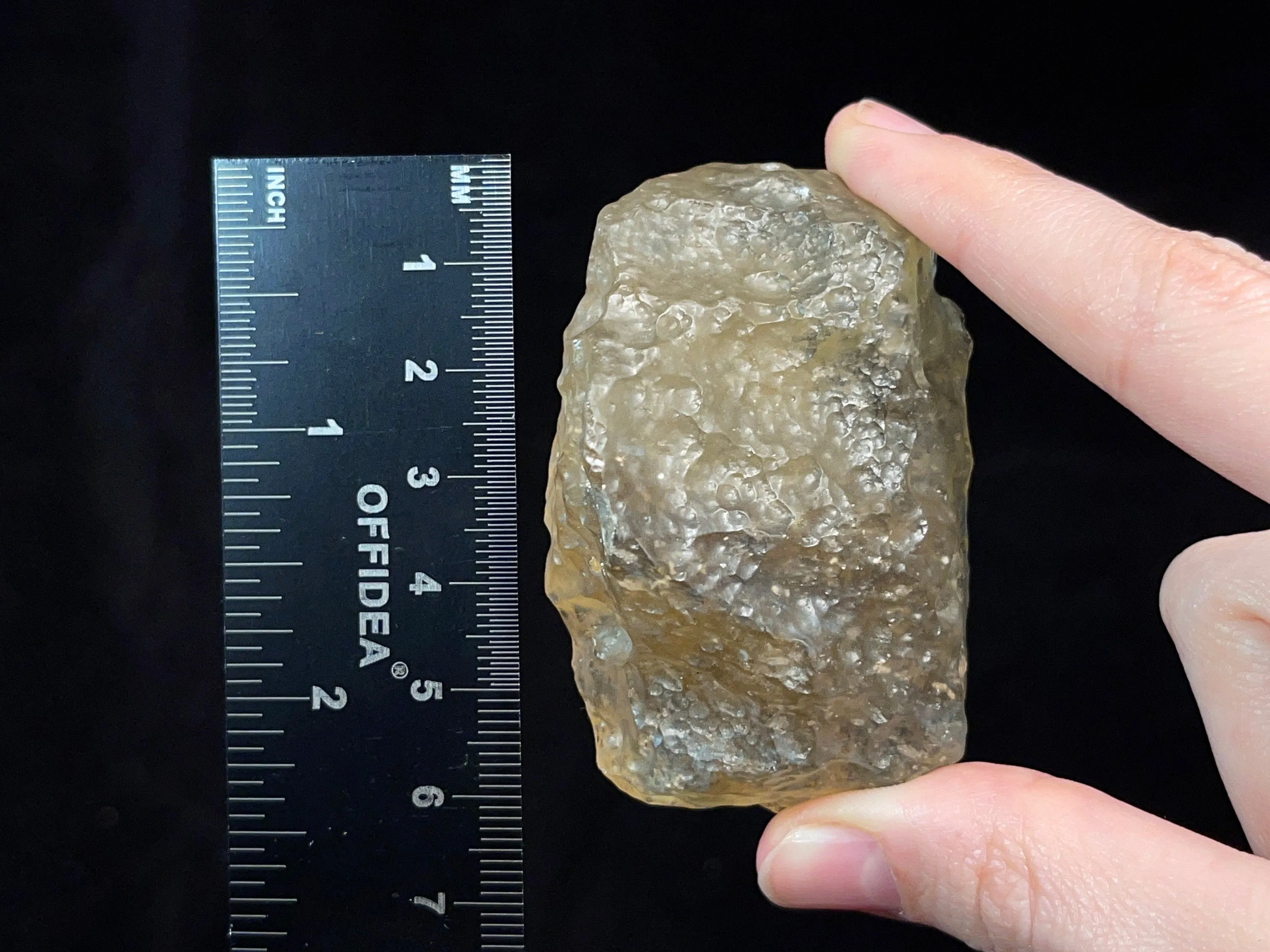 LIBYAN DESERT GLASS, Raw Crystal - Rare, 2A Grade, Large 81.5g - Metaphysical, Healing Crystals and Stones, 46795