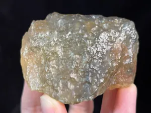 LIBYAN DESERT GLASS, Raw Crystal - Rare, 2A Grade, Large 81.5g - Metaphysical, Healing Crystals and Stones, 46795