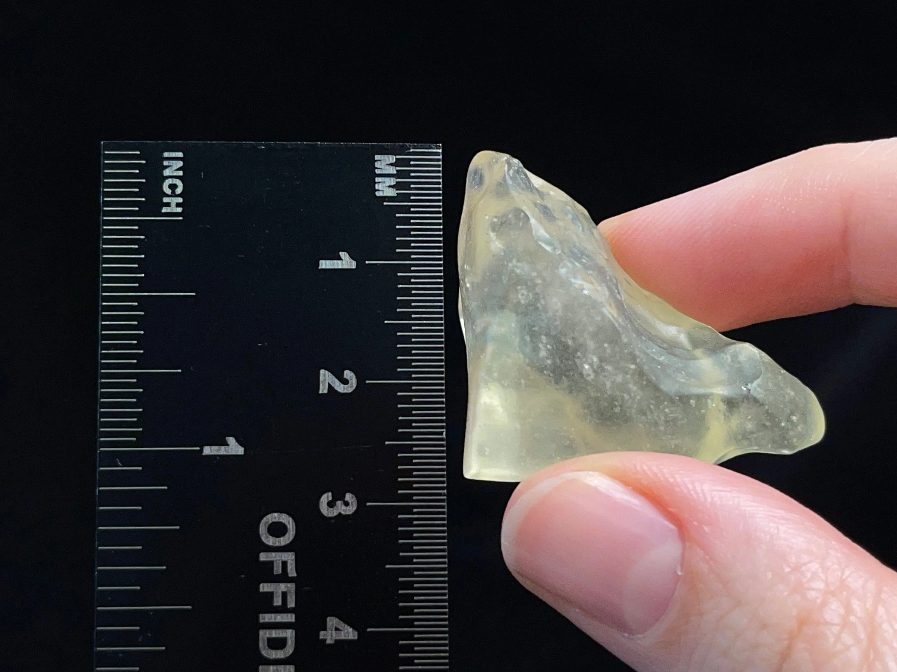LIBYAN DESERT GLASS, Raw Crystal - Rare, 3A Grade, 13.6g - Metaphysical, Healing Crystals and Stones, 47002
