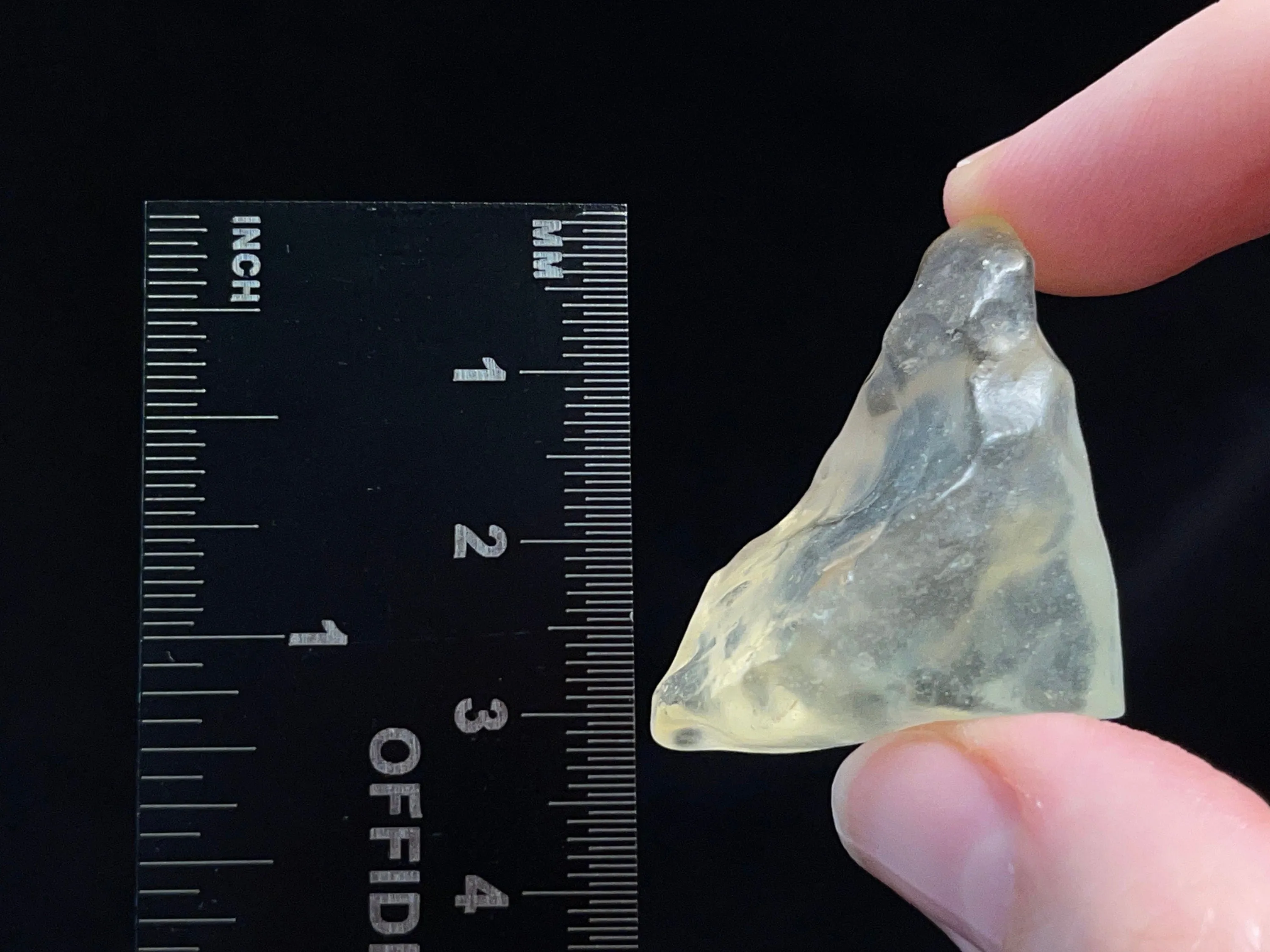 LIBYAN DESERT GLASS, Raw Crystal - Rare, 3A Grade, 13.6g - Metaphysical, Healing Crystals and Stones, 47002