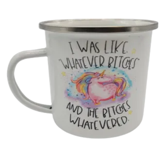 Liz's Custom Creations, Dishwasher Safe 12oz Metal Mugs