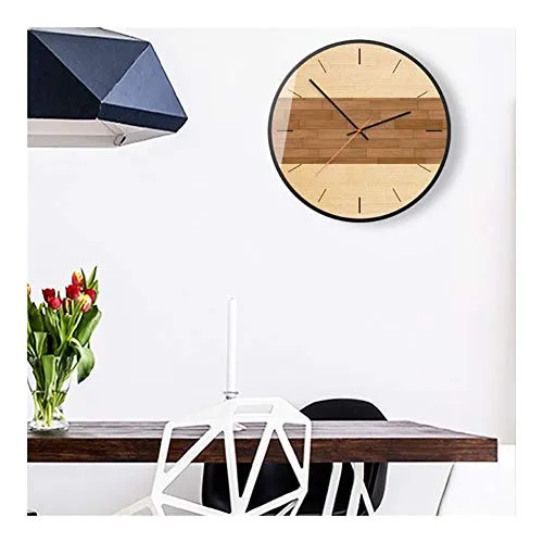 MANHONG Wall Clock Decoration 3D Wall Clock 35cm Simple Geometry Wall Clock Large Size Silent Movement Duvar Saati Wall Clock Modern Design Metal Clocks