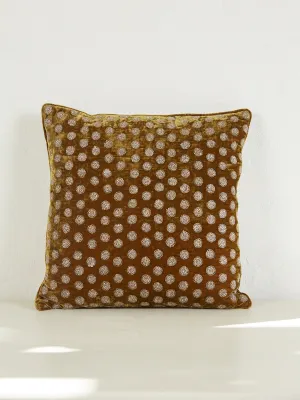 Medal Cushion in Light Brown 45x45