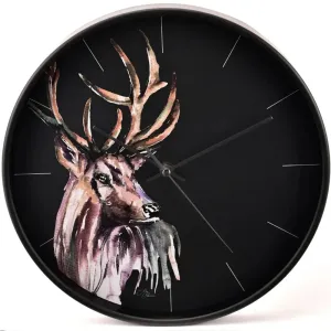 Meg Hawkins Round Wall Clock 30cm Stag