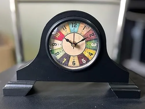 M/S ALFA Enterprises Table Clock Number Design Rounds Wooden Antique Strongs