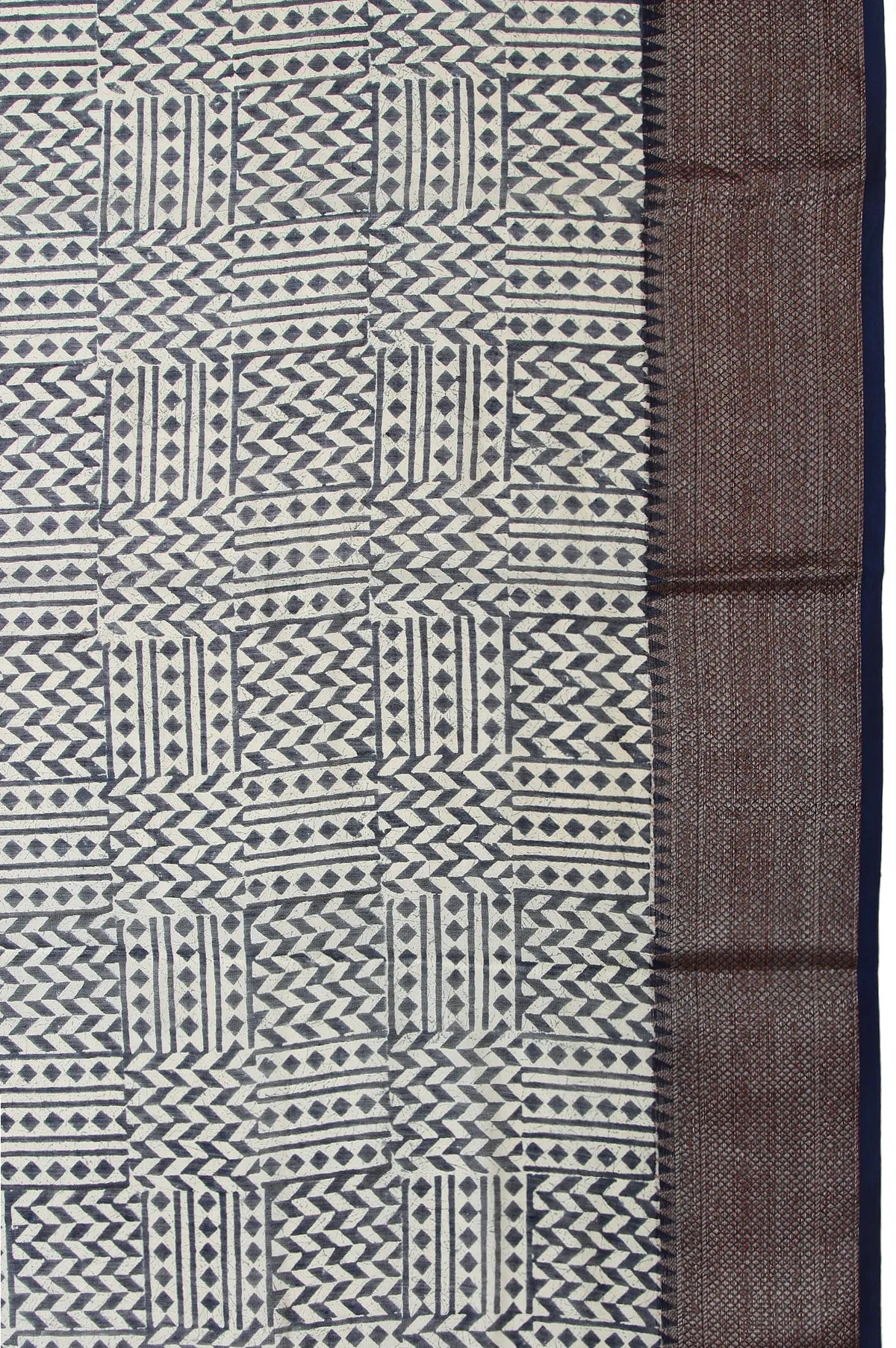 Multicolour Chanderi Cotton Silk Saree with Geometrical Design