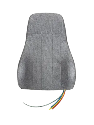 National Replacement Backrest in Grey Mordura Cloth, High Back, Triple Lumbar - P/N: 09420100K0