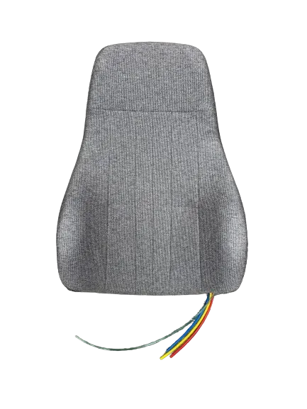 National Replacement Backrest in Grey Mordura Cloth, High Back, Triple Lumbar - P/N: 09420100K0