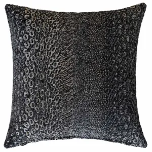 Nightshade Square Faux Snakeskin Cushion - 50X50cm