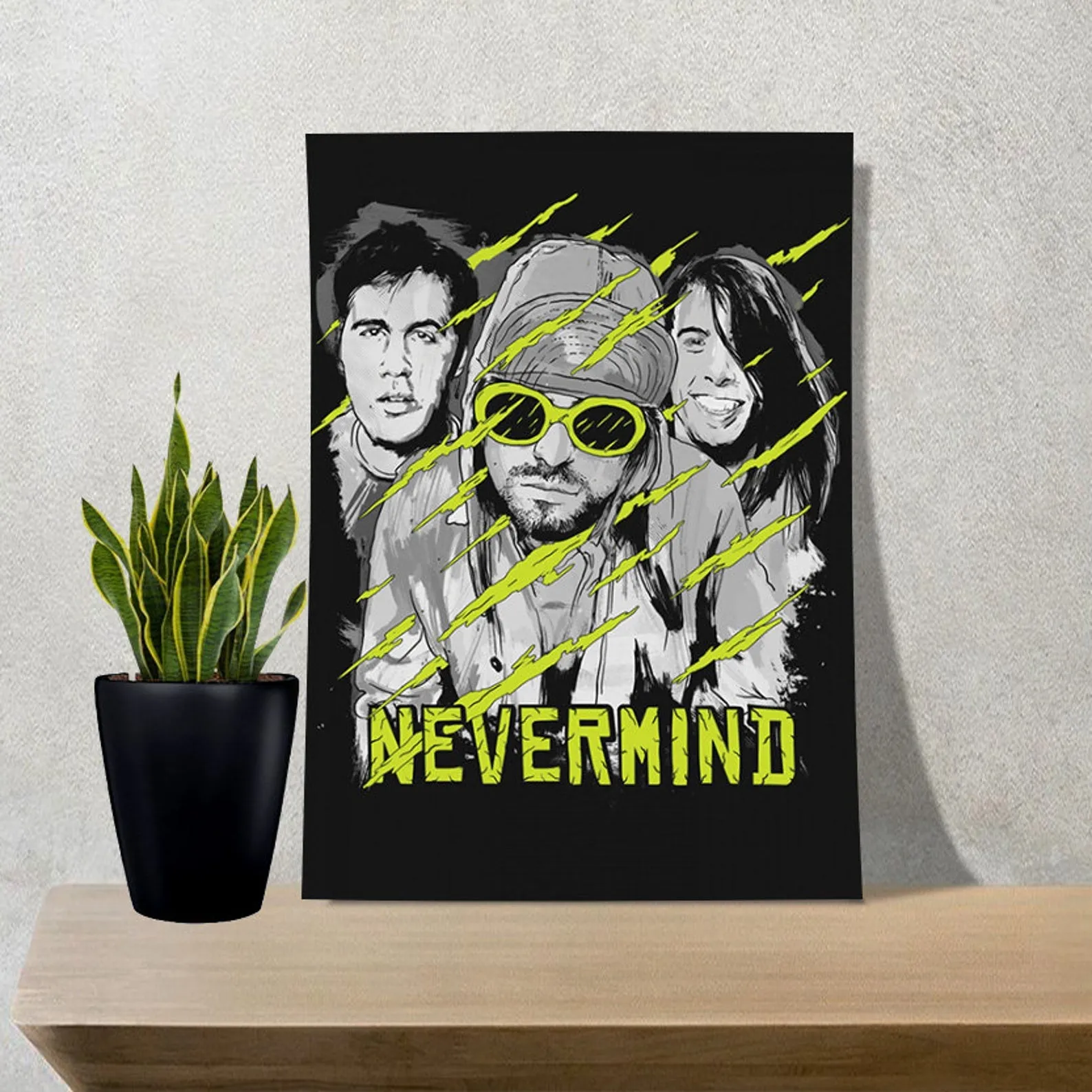 Nirvana Nevermind Poster, Custom Music Print, Music Poster, Custom Canvas, Home Decor, Wall Hangings, Rock Band Art, Nirvana Canvas