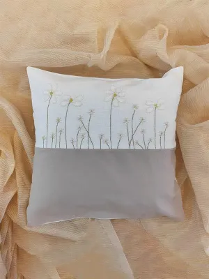 Patchwork Hand Embroidered Cushion Cover