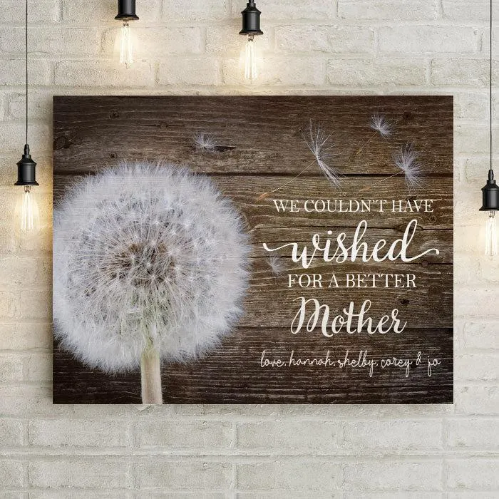 Personalized Canvas Dandelion Wall Decor for Mom, Grandma or Daughter