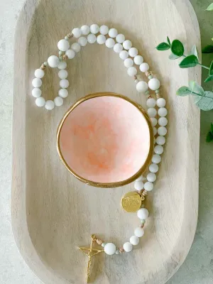 Pink Rosary Dish