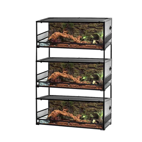 REPTIZOO Knock-Down Glass & Stackable Reptile Terrariums