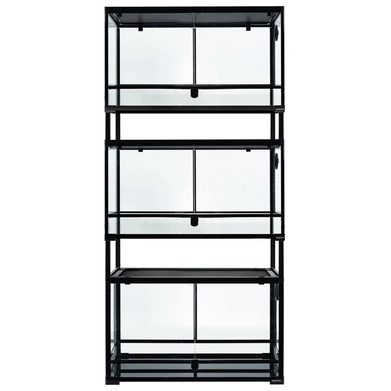 REPTIZOO Knock-Down Glass & Stackable Reptile Terrariums