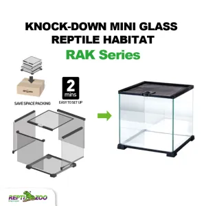 REPTIZOO Knock-Down Mini Glass Reptile Habitat