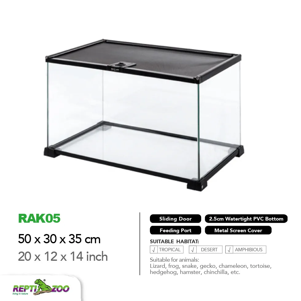 REPTIZOO Knock-Down Mini Glass Reptile Habitat