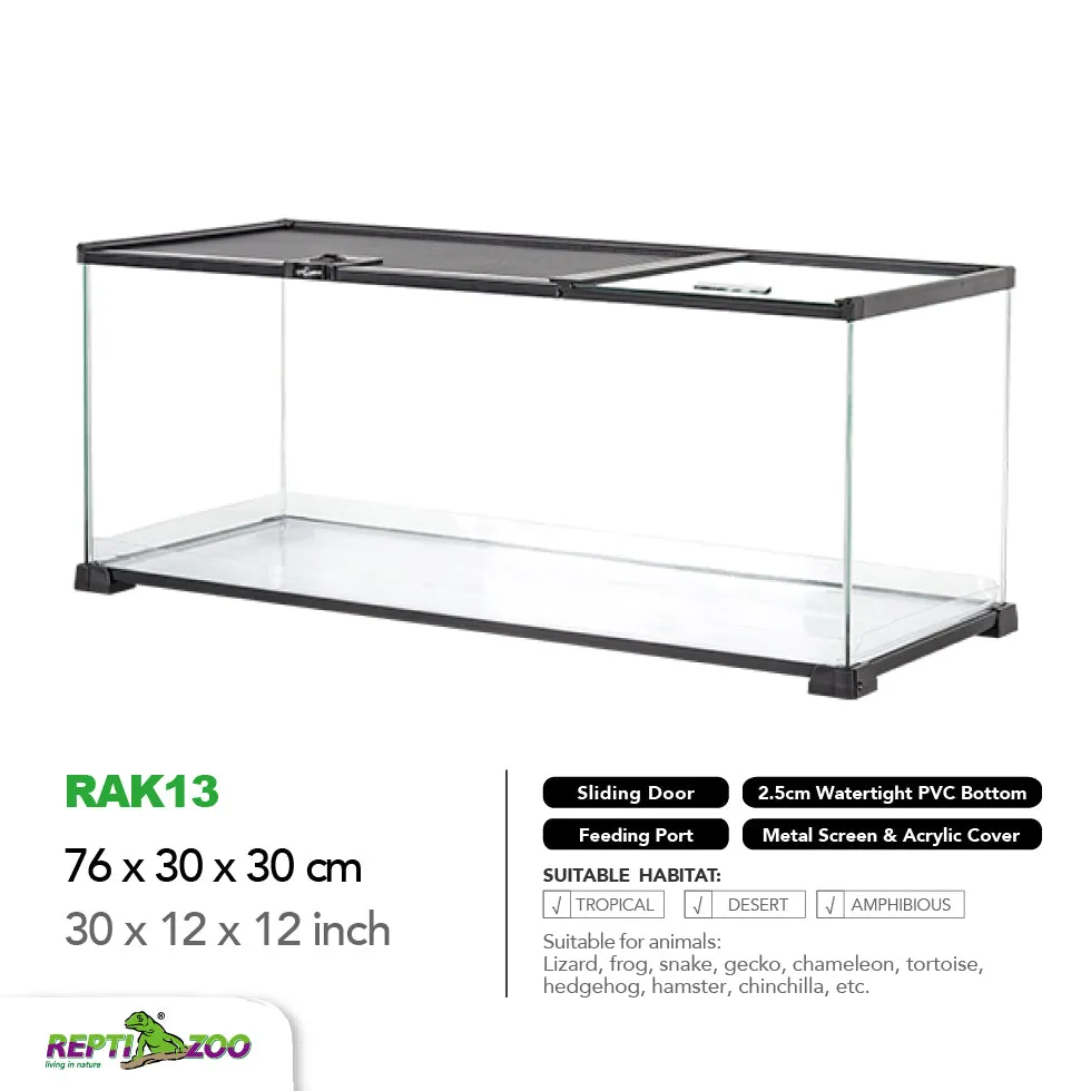 REPTIZOO Knock-Down Mini Glass Reptile Habitat