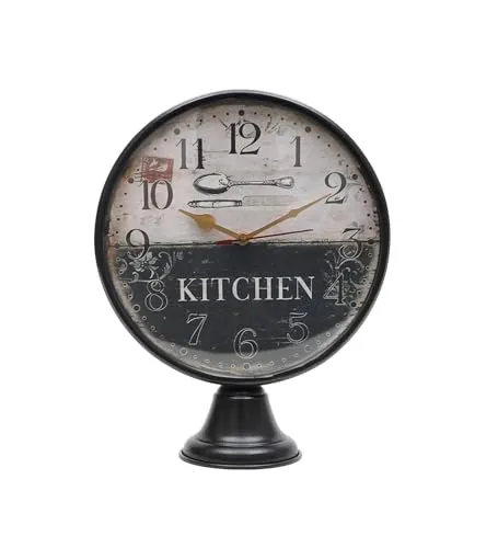 Roomattic 10 Inch Metal Desk Clock Reto Table Clock