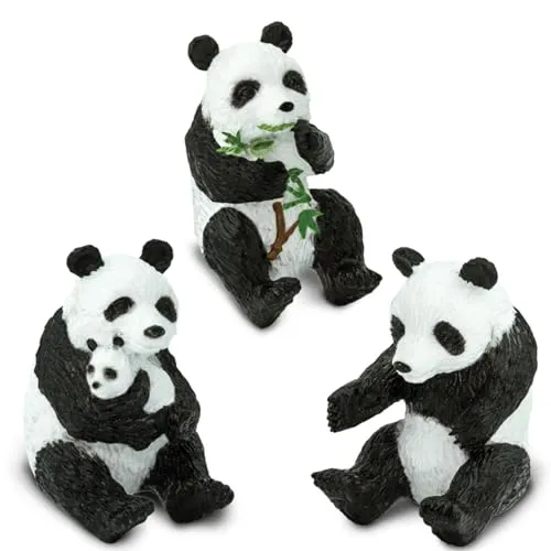 Safari Ltd. Panda TOOB - Set of 9 Hand-Painted Mini Figurines - Educational Toy Figures for Boys, Girls & Kids Ages 3 