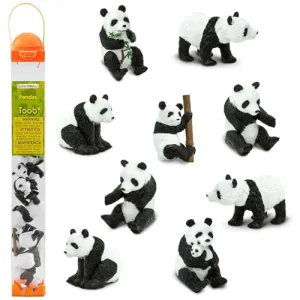 Safari Ltd. Panda TOOB - Set of 9 Hand-Painted Mini Figurines - Educational Toy Figures for Boys, Girls & Kids Ages 3 