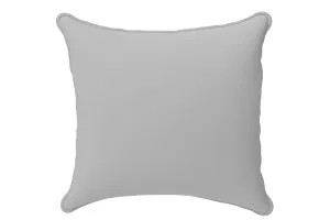 Scatter Cushions 60 x 60 cm Grey Leather