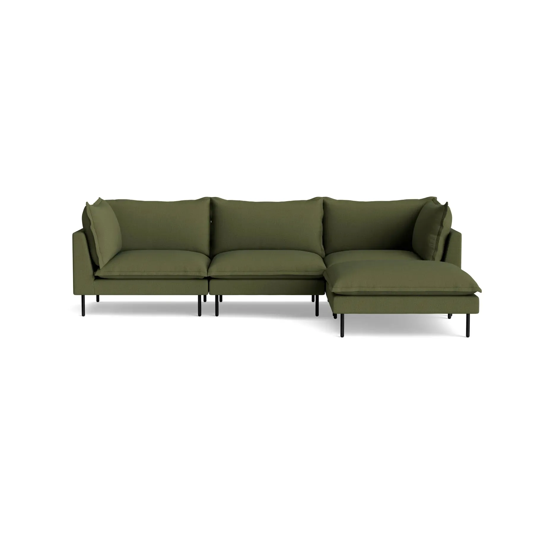 Seam 4 Seater Chaise Sofa - Siena Forest