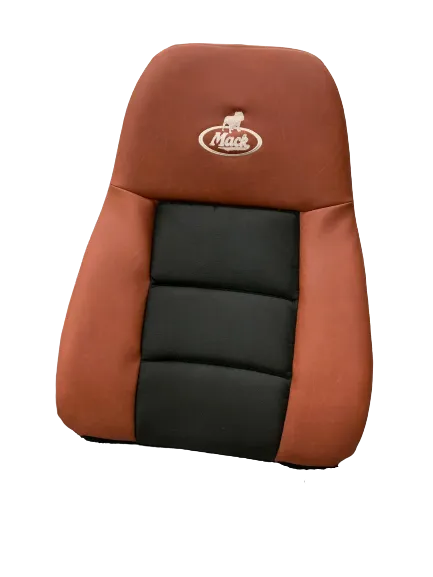 Sears Mack OE Style Replacement Backrest in Burnt Sienna Vinyl w/ Cloth Insert