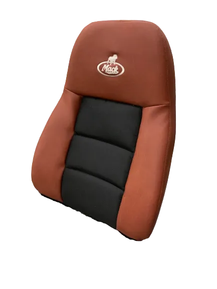 Sears Mack OE Style Replacement Backrest in Burnt Sienna Vinyl w/ Cloth Insert