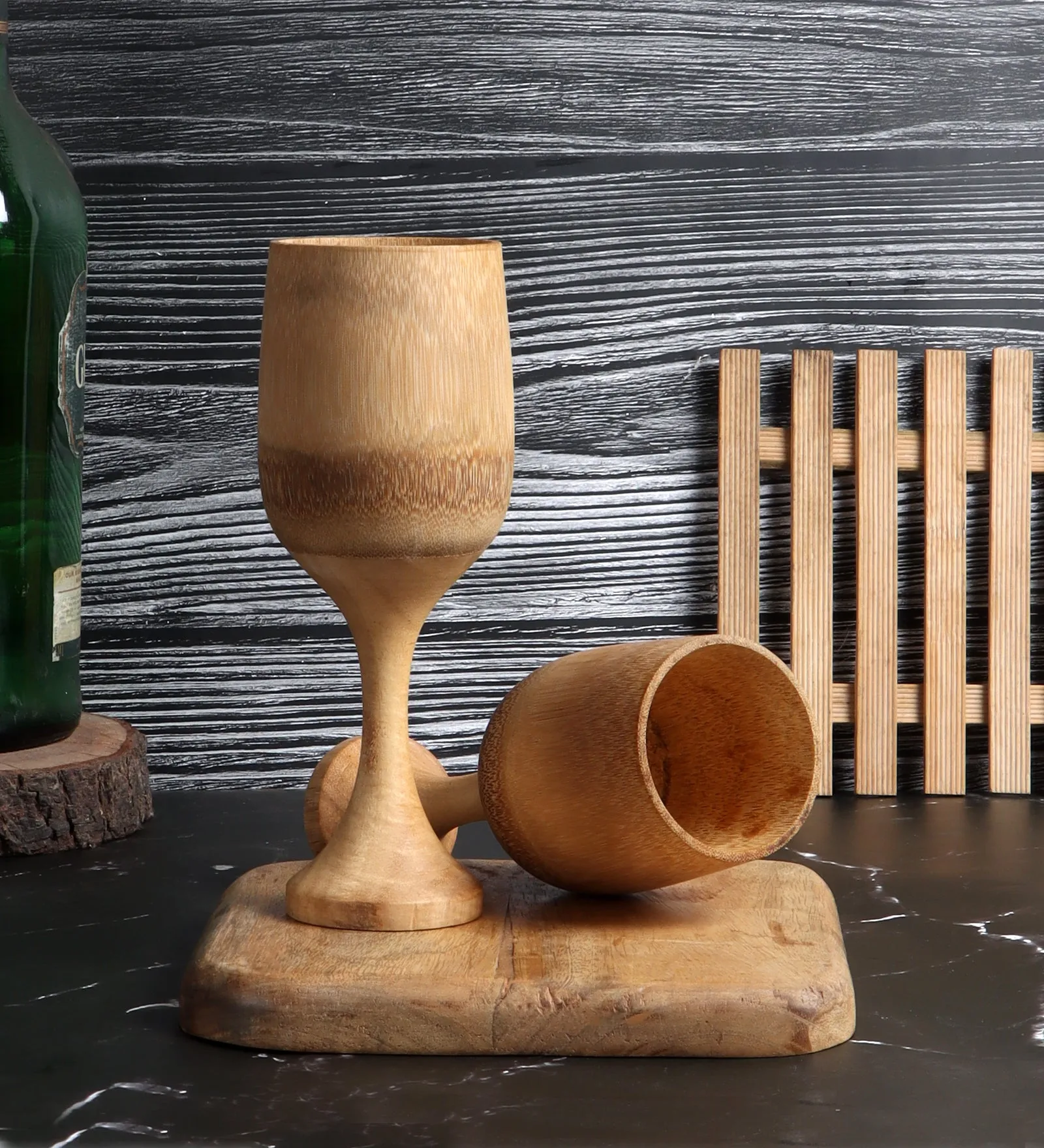 SILPAKARMAN Bamboo Wine Glass - Set of 2