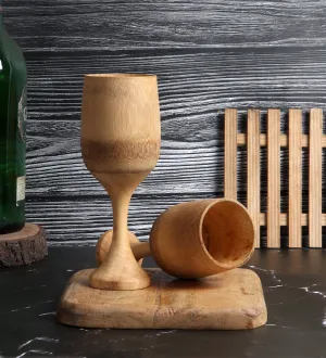 SILPAKARMAN Bamboo Wine Glass - Set of 2