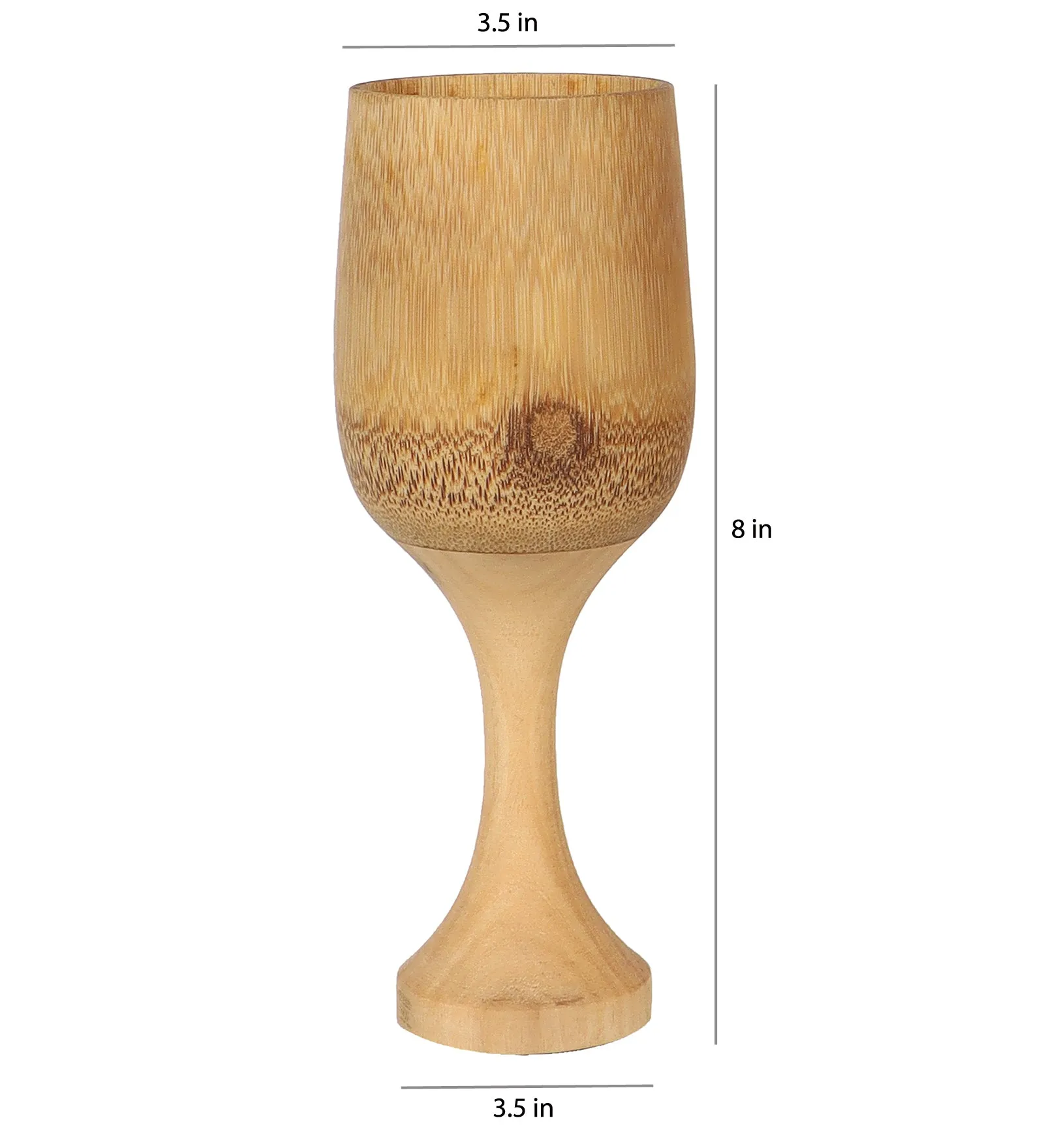 SILPAKARMAN Bamboo Wine Glass - Set of 2