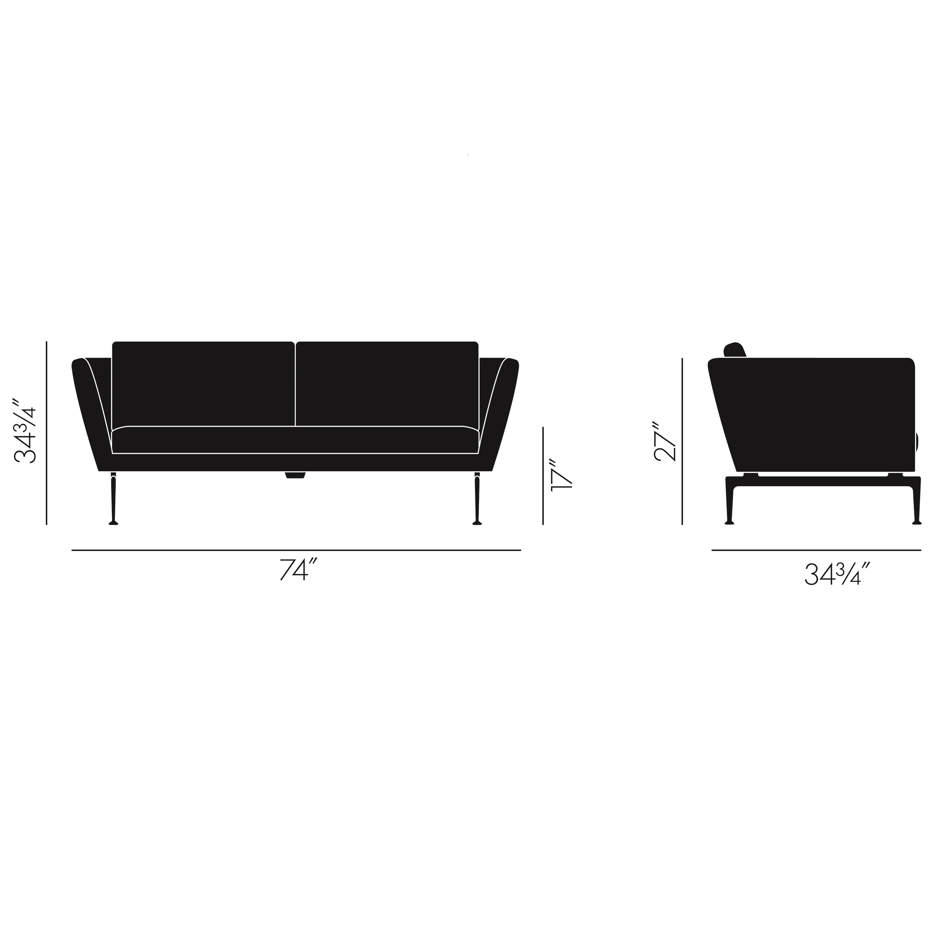Suita 2-Seater Sofa with Tufted Cushions