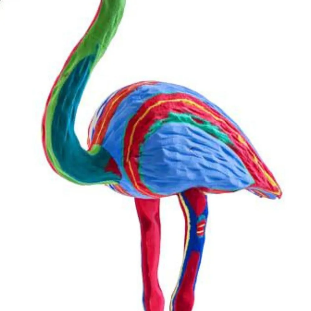 Tall Recycled Flip Flop Flamingo Figurine