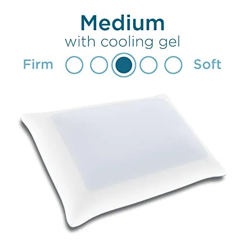 Tempur-Pedic TEMPUR-Cloud Breeze Dual Cooling Pillow, King & Symphony Pillow Luxury Soft Feel, Standard, White