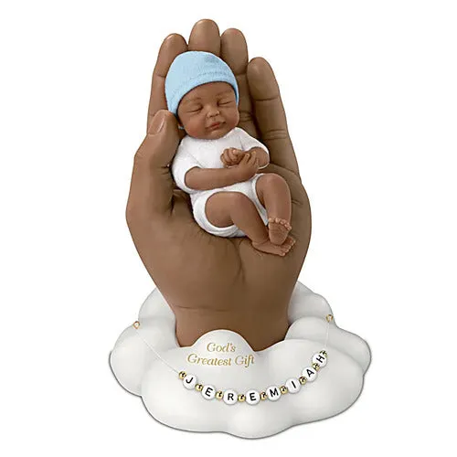 The Ashton-Drake Galleries Gods Greatest Gift Lifelike African American Black Miniature Baby Girl Doll and Realistic Hand Sculpture with Do It Yourself Personalization Kit 6.5"-Inches
