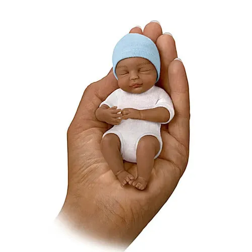 The Ashton-Drake Galleries Gods Greatest Gift Lifelike African American Black Miniature Baby Girl Doll and Realistic Hand Sculpture with Do It Yourself Personalization Kit 6.5"-Inches