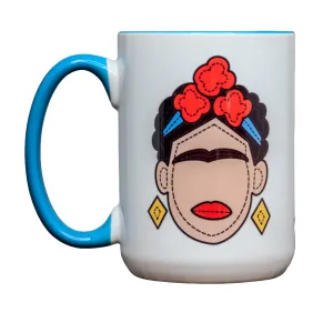 The Icon Series Mugs | The LARGE Coffee Cup | Hand printed original artwork mugs | Frida