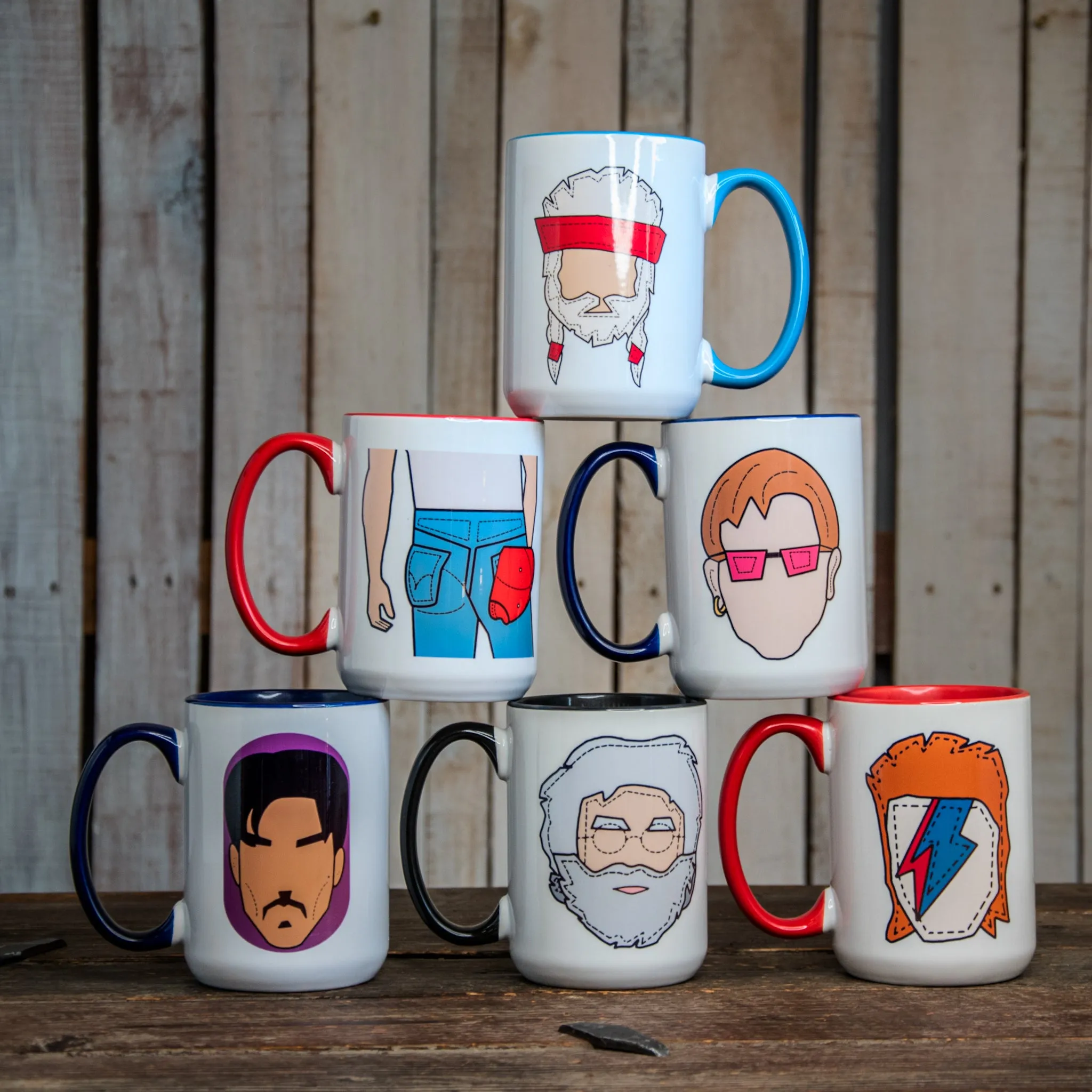The Icon Series Mugs | The LARGE Coffee Cup | Hand printed original artwork mugs | Frida