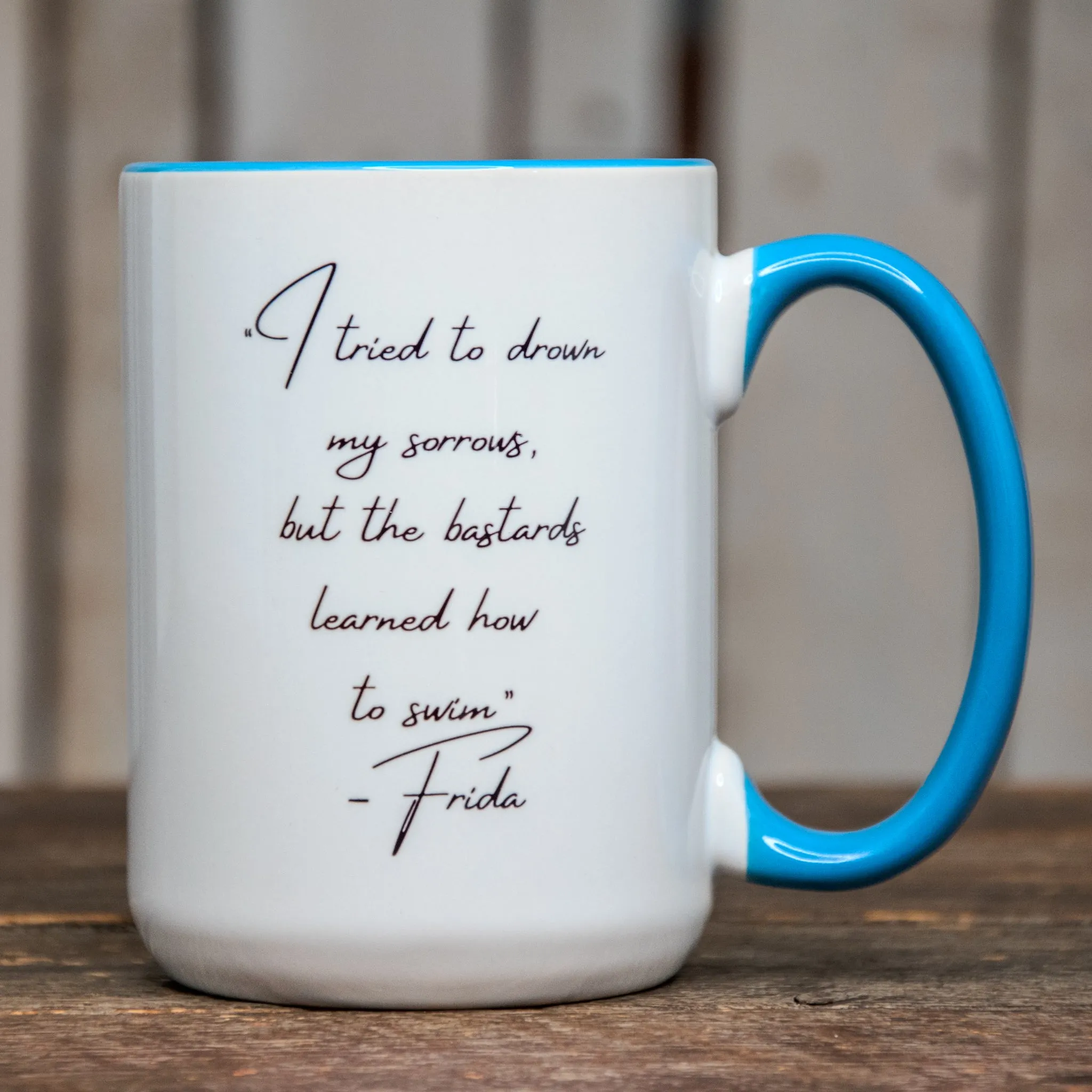 The Icon Series Mugs | The LARGE Coffee Cup | Hand printed original artwork mugs | Frida