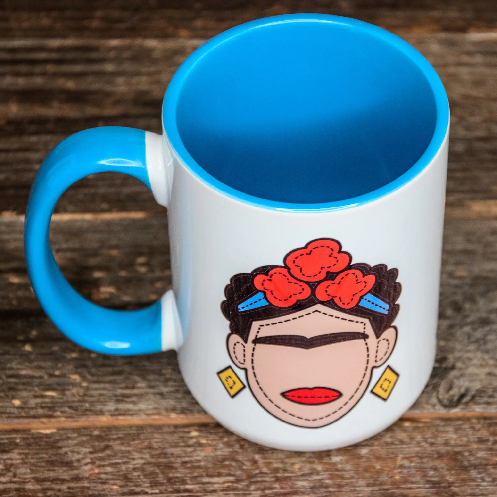 The Icon Series Mugs | The LARGE Coffee Cup | Hand printed original artwork mugs | Frida